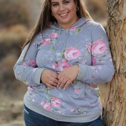 Boutique Simplified Misty Rose Hoodie