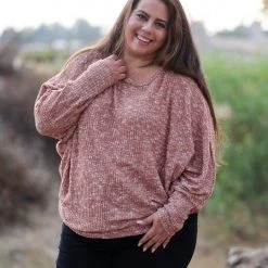 Boutique Simplified Zesty Knit Dolman