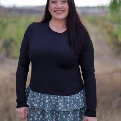 Boutique Simplified Winter Blooms Peplum Top New Arrivals