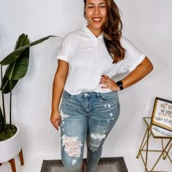 Iris & Rainbow Boutique New Arrivals #N271 Lace Patch Judy Blue Skinny Jeans