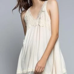 Iris & Rainbow Boutique #L60 Queen Angeline Lacey Honey Top