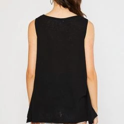 Iris & Rainbow Boutique New Arrivals #M544 Angeline Henley Tunic (Black)