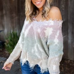 Boutique Simplified New Arrivals You Found Me Frayed Sweater