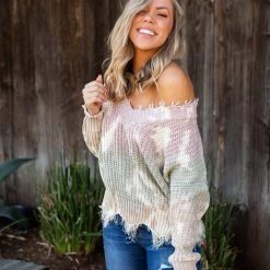Boutique Simplified New Arrivals You Found Me Frayed Sweater