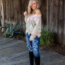 Boutique Simplified New Arrivals You Found Me Frayed Sweater