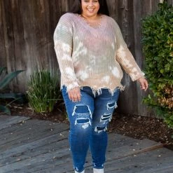 Boutique Simplified New Arrivals You Found Me Frayed Sweater