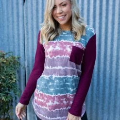 Boutique Simplified Part The Seas Waffle Knit Top New Arrivals