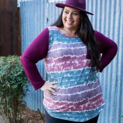 Boutique Simplified Part The Seas Waffle Knit Top New Arrivals