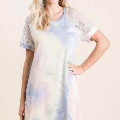 Boutique Simplified Unicorn Tie Dye Raglan Dress New Arrivals