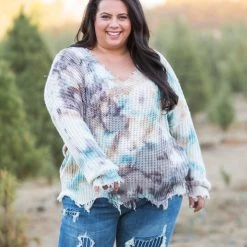 Boutique Simplified New Arrivals Chocolate Truffles Frayed Sweater