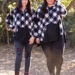 Boutique Simplified New Arrivals Check Me If You Can Knit Sweater