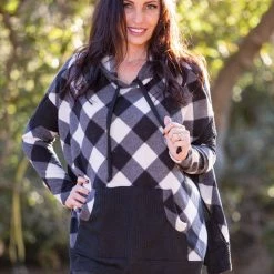 Boutique Simplified New Arrivals Check Me If You Can Knit Sweater