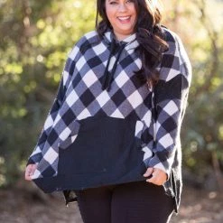 Boutique Simplified New Arrivals Check Me If You Can Knit Sweater