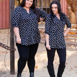 Boutique Simplified Dot Off The Press 3/4 Sleeve Top 15 Boutique Simplified Dot Off The Press 3/4 Sleeve Top