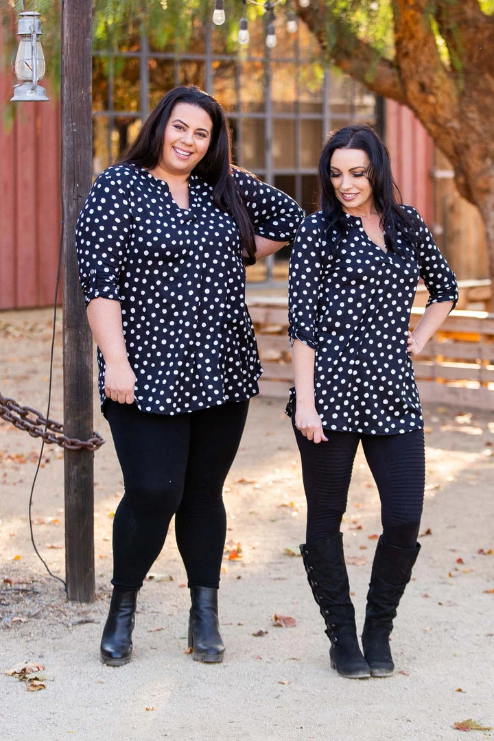 Boutique Simplified Dot Off The Press 3/4 Sleeve Top 9 Boutique Simplified Dot Off The Press 3/4 Sleeve Top