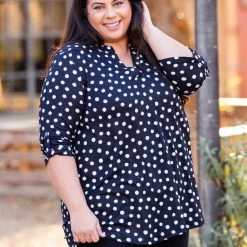 Boutique Simplified Dot Off The Press 3/4 Sleeve Top 11 Boutique Simplified Dot Off The Press 3/4 Sleeve Top
