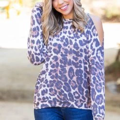 Boutique Simplified New Arrivals Roaring Around Cold Shoulder Pullover
