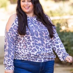 Boutique Simplified New Arrivals Roaring Around Cold Shoulder Pullover