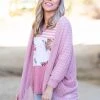 Boutique Simplified New Arrivals Making Me Blush Popcorn Knit Cardigan