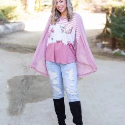 Boutique Simplified New Arrivals Making Me Blush Popcorn Knit Cardigan