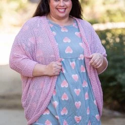 Boutique Simplified New Arrivals Making Me Blush Popcorn Knit Cardigan