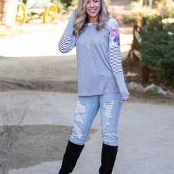 Boutique Simplified Desi Raglan Top