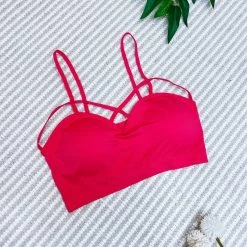Iris & Rainbow Boutique #M396 Seamless Criss Cross Bralette (Pink) New Arrivals