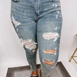 Iris & Rainbow Boutique New Arrivals #N271 Lace Patch Judy Blue Skinny Jeans