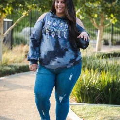 Boutique Simplified New Arrivals Rock & Roll Cold Shoulder Hoodie