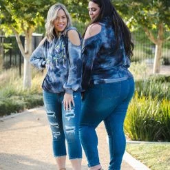 Boutique Simplified New Arrivals Rock & Roll Cold Shoulder Hoodie