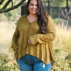 Boutique Simplified Butterscotch Afternoons Brushed Waffle Knit New Arrivals