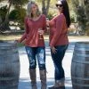 Boutique Simplified Spiced Latte Long Sleeve Top