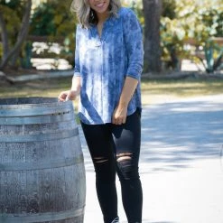 Boutique Simplified New Arrivals Stormy Skies 3/4 Sleeve Gabby