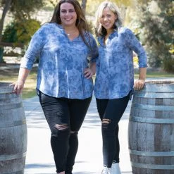 Boutique Simplified New Arrivals Stormy Skies 3/4 Sleeve Gabby