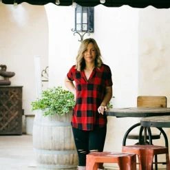 Boutique Simplified New Arrivals Blessed & Dressed In Red Plaid