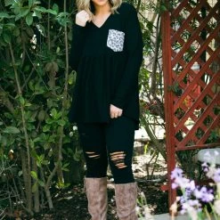 Boutique Simplified Huntress Waffle Knit Babydoll New Arrivals