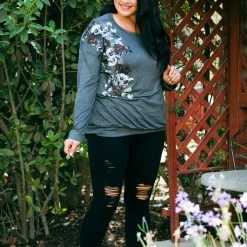 Boutique Simplified Sacred Rose Pullover