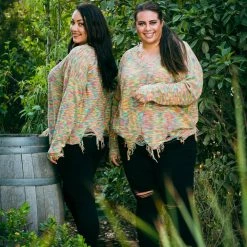 Boutique Simplified New Arrivals Colors Of Fall Frayed Sweater