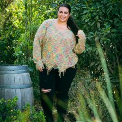 Boutique Simplified New Arrivals Colors Of Fall Frayed Sweater