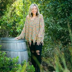 Boutique Simplified New Arrivals Colors Of Fall Frayed Sweater