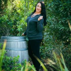 Boutique Simplified All The Feels Pullover In Charcoal