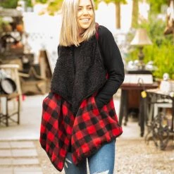 Boutique Simplified New Arrivals Plaid Forever Fleece Vest