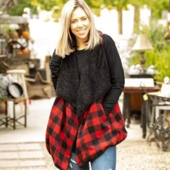 Boutique Simplified New Arrivals Plaid Forever Fleece Vest