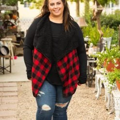Boutique Simplified New Arrivals Plaid Forever Fleece Vest