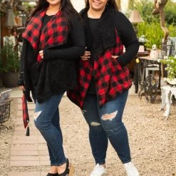 Boutique Simplified New Arrivals Plaid Forever Fleece Vest