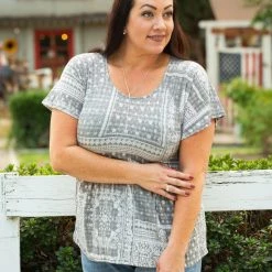 Boutique Simplified Taupy-ary Patchwork Baby Doll