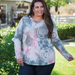 Boutique Simplified Mandala Lovin' Long Sleeve Top