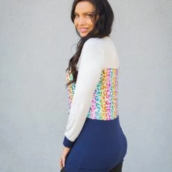 Boutique Simplified Shimmering Cheetah Long Sleeve New Arrivals