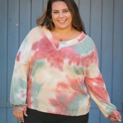 Boutique Simplified New Arrivals Fall Foliage Waffle Knit Top