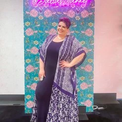 Iris & Rainbow Boutique #M751 Paisley Free Flow Kimono